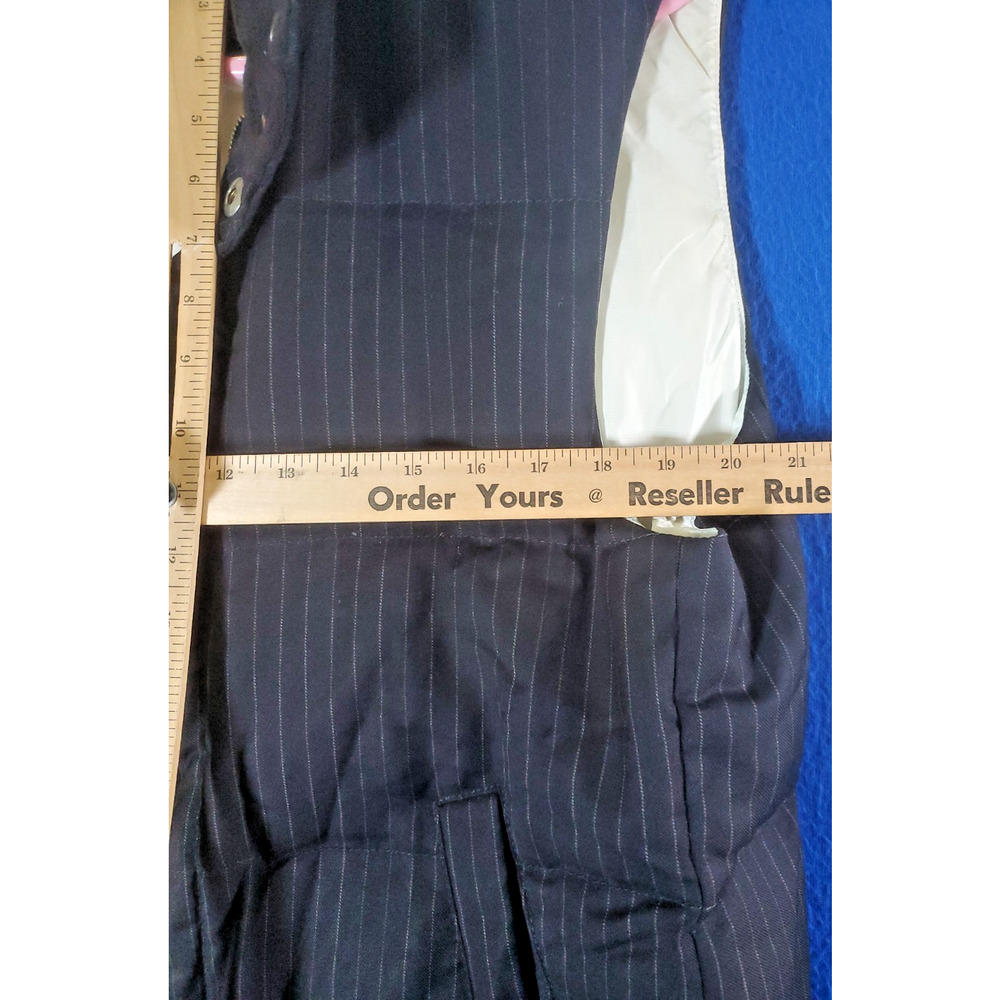 Tommy Hilfiger Men XL Pinstripe Puffer Vest Wool Blend Full Zip Snap Insulated - Picture 9 of 16